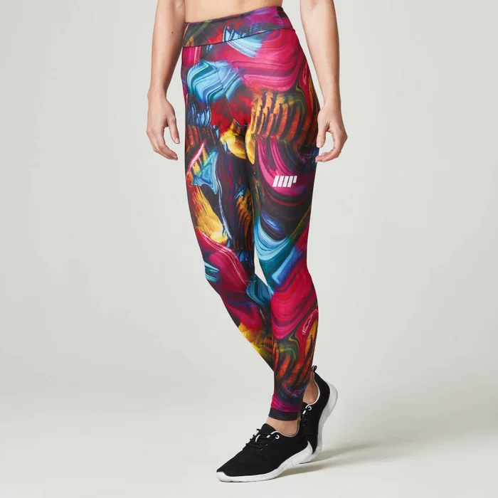 Myprotein 女子運動打底緊身褲 – 迷幻彩色印花圖案