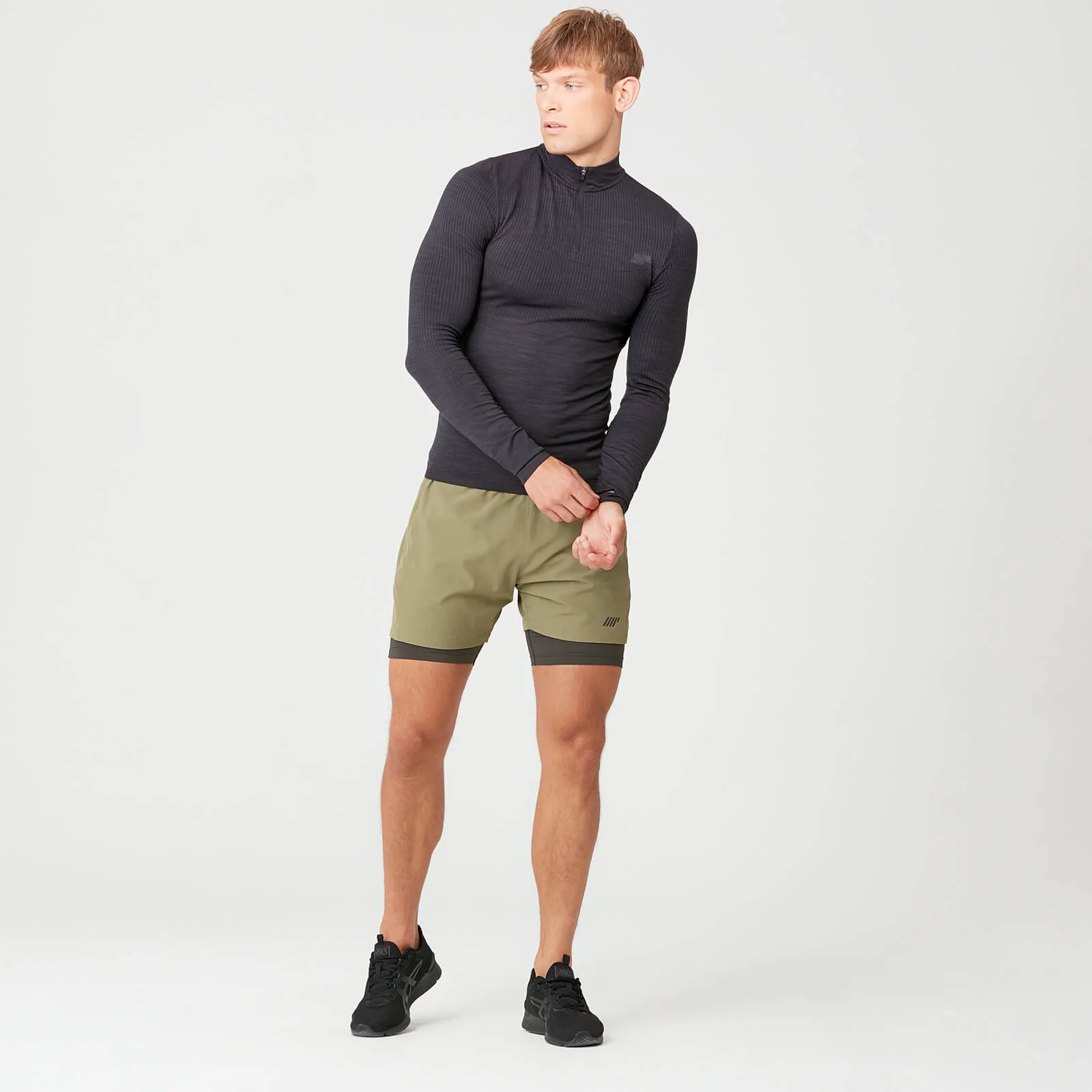SEAMLESS 無縫系列 男士雕塑拉鍊上衣 - 灰 - XS 圖片 1