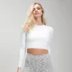 Shape Seamless Ultra 無縫系列長袖短版上衣 - 白