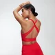 Power 力量系列 女士交叉運動內衣 - 紅
