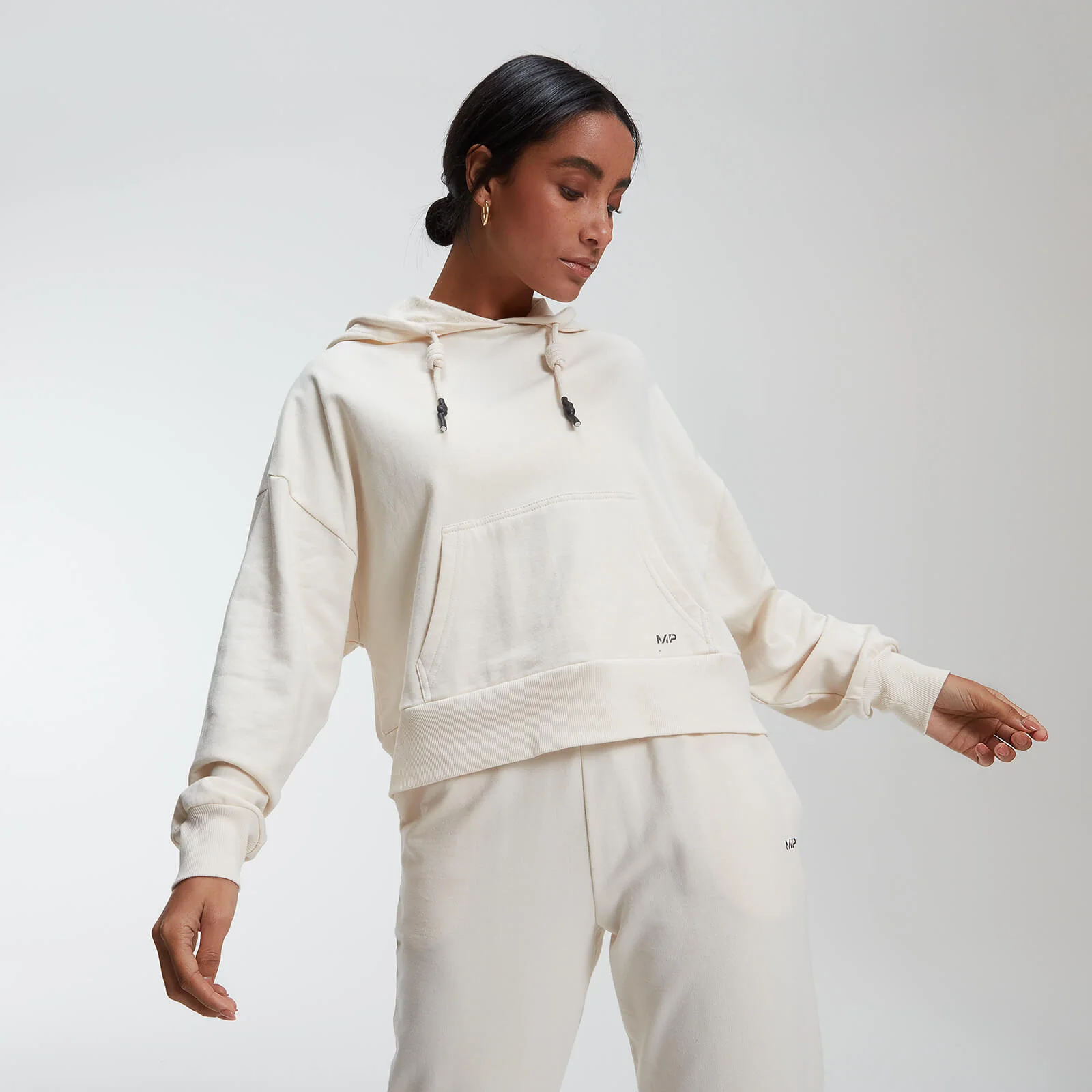 Rest Day 女士短版連帽衫 - 象牙白 - XS 圖片 1