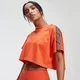 Rest Day 女士雙排膠帶短版上衣 - 橘色