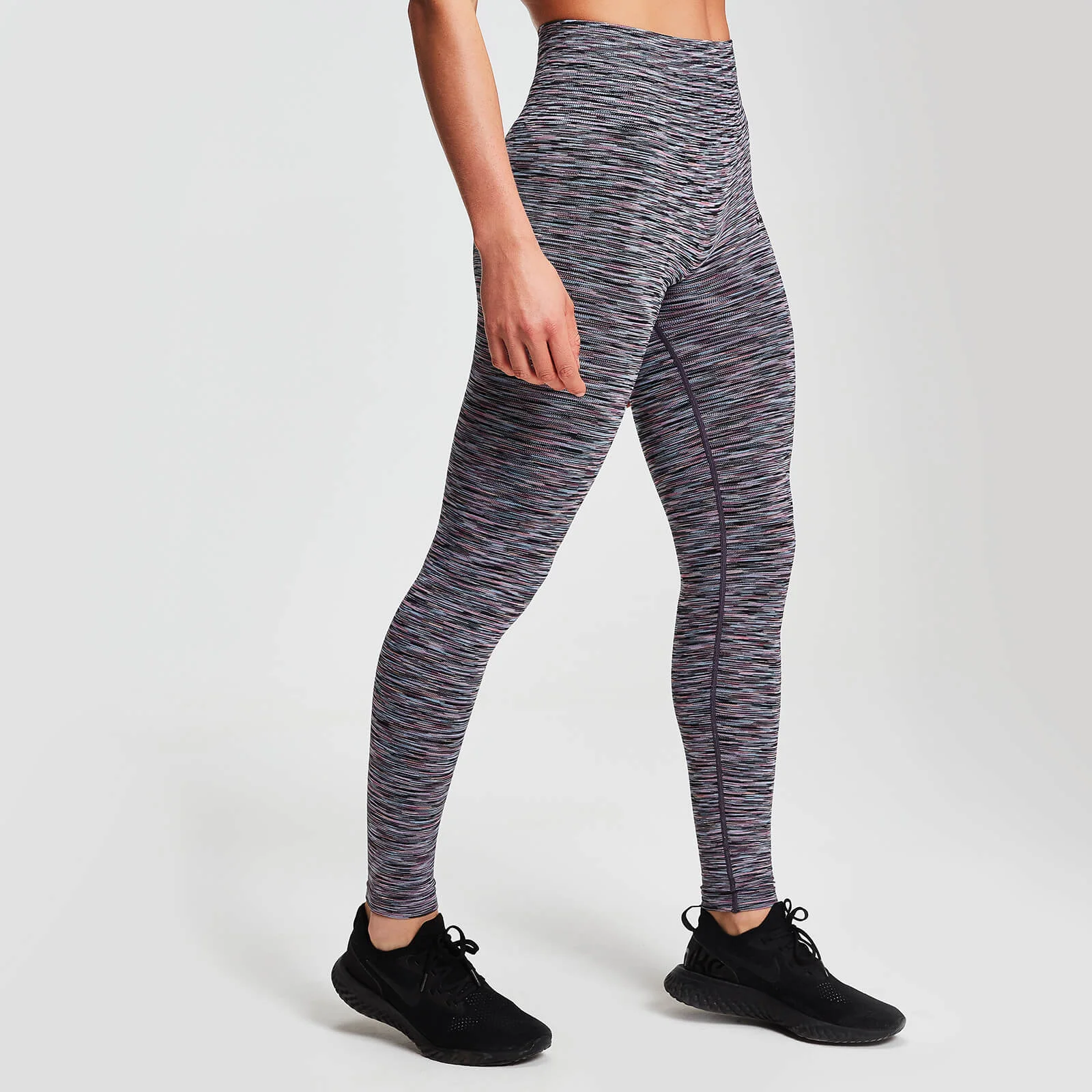 MP Space Dye Seamless Women's Leggings - Black - XS 圖片 1