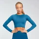 Shape Seamless 無縫系列 女士短版上衣 - 深藍