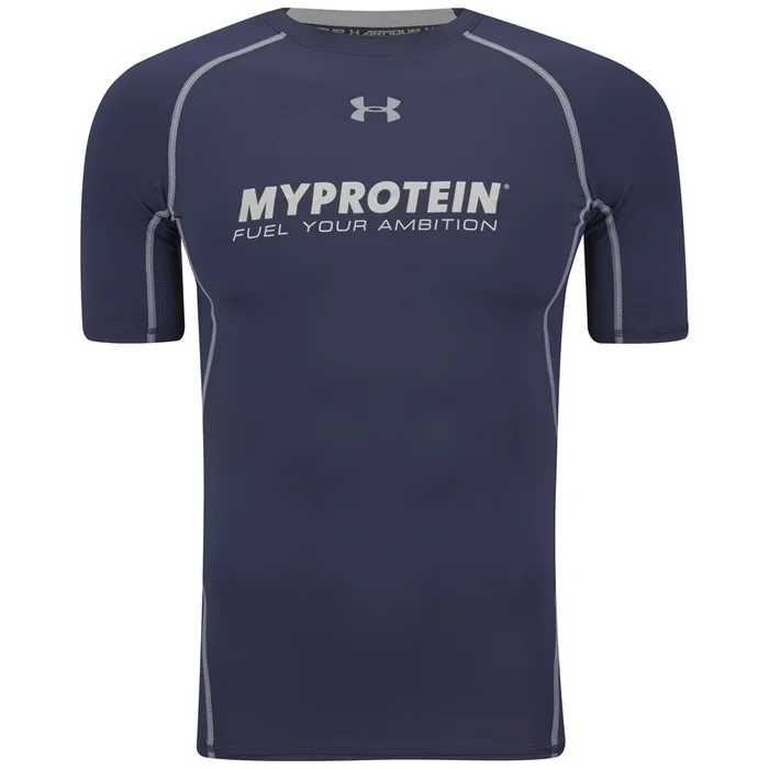 Under Armour HeatGear® Armour 强力伸缩型短袖运动T恤 – 深蓝色