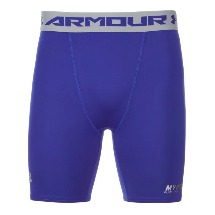 Under Armour 男子 HeatGear 強力伸縮型運動短褲 - 藍色