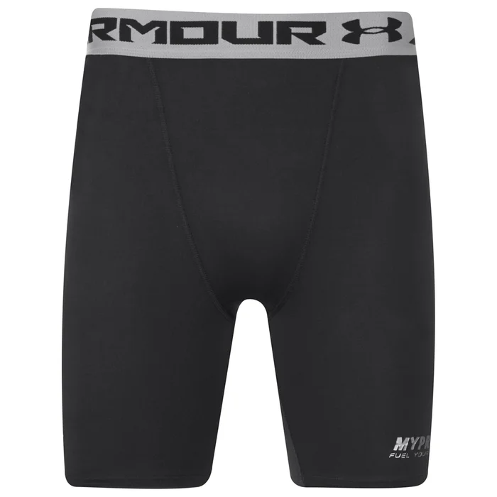 Under Armour 男子 HeatGear 強力伸縮型運動短褲 - 黑色