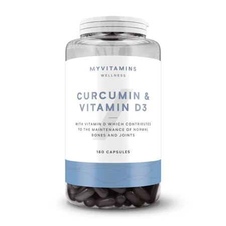 薑黃素與維他命 D3 膠囊