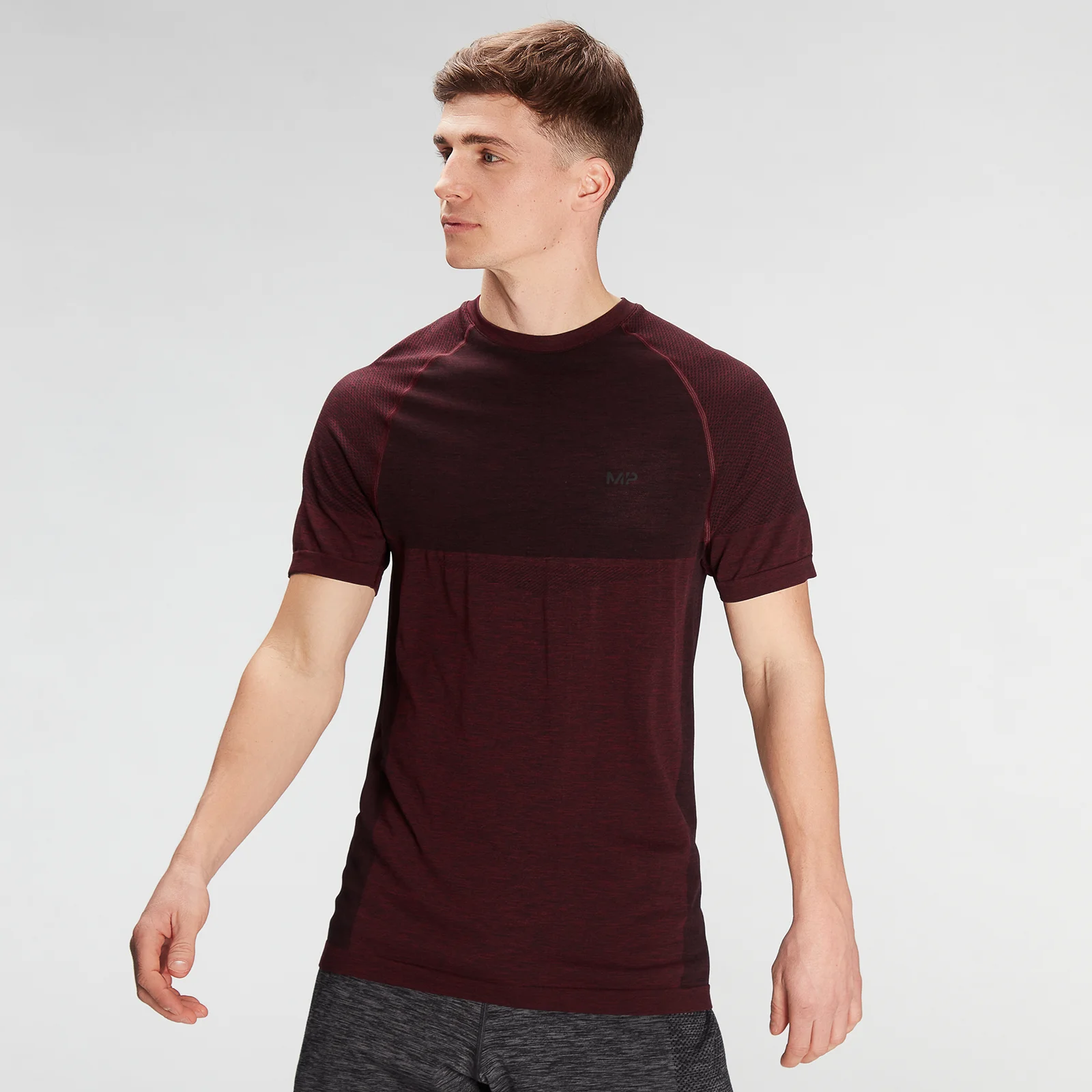 Essential Seamless 無縫系列 男士短袖上衣 - 紅 - XXS 圖片 1