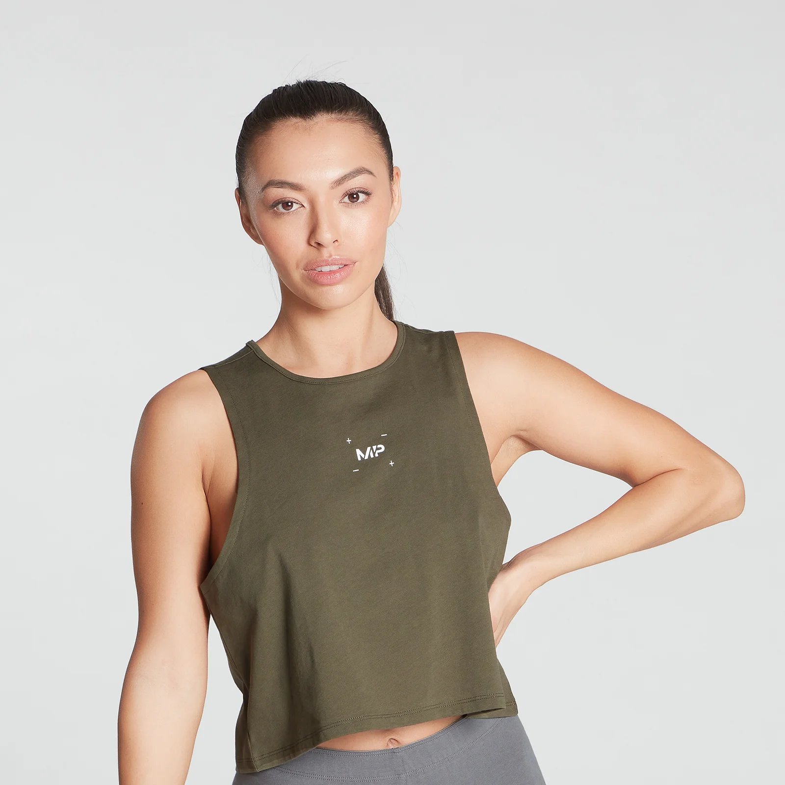 MP Women's Central Graphic Reach Vest - Dark Olive - XXS 圖片 1