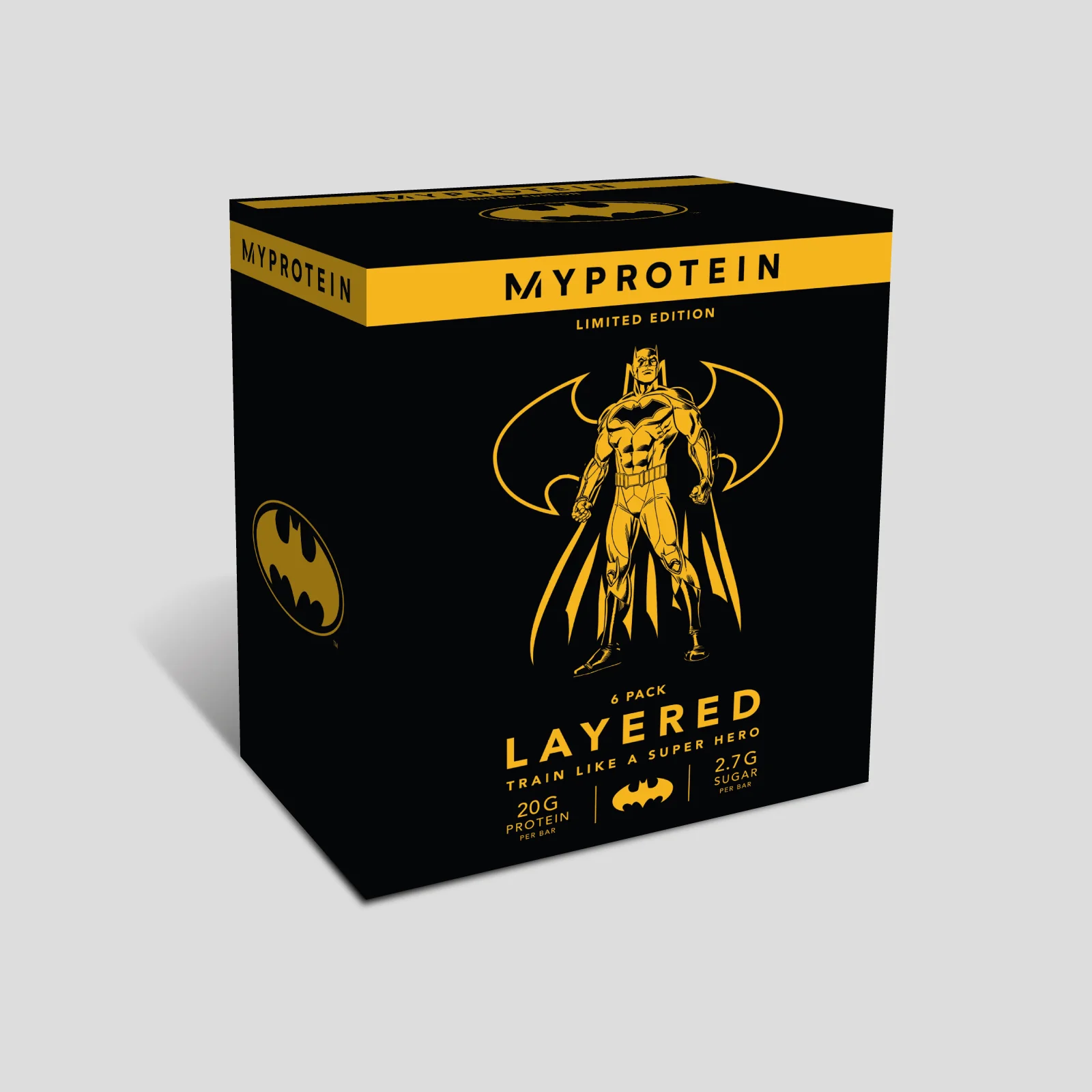 Myprotein x 蝙蝠俠 聯名限量巧克力咖啡口味 六層夾心高蛋白棒 ( 6 支裝 ) - 6 x 60g - 巧克力咖啡口味 圖片 1