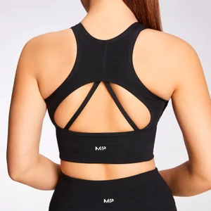 Power 力量系列 女士交叉運動內衣 - 黑 - Size S