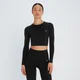 MP Seamless 無縫系列 女式長袖短版上衣 - 黑