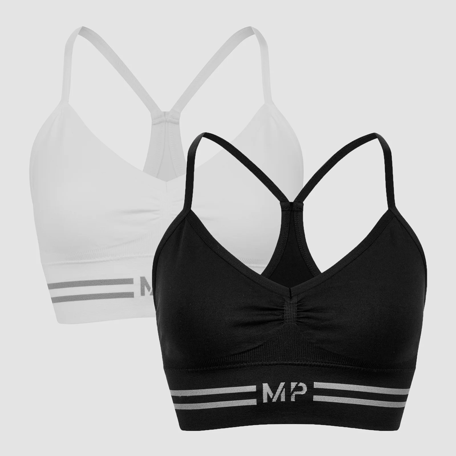 MP Women's Seamless Bralette - Black/White (2 Pack) - XXS 圖片 1