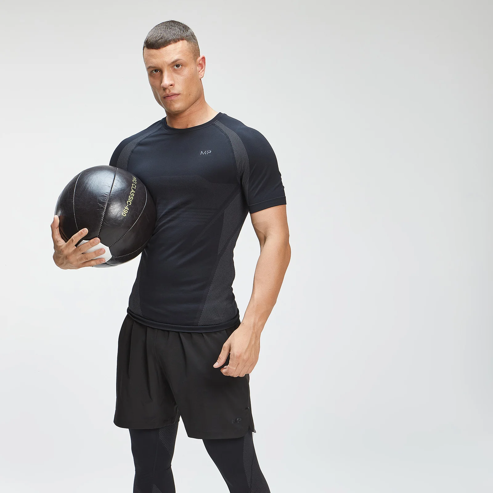 MP Tempo 節奏系列 男士無縫 T 恤 - 黑 - XXS 圖片 1