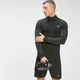 MP Essential Seamless 無縫系列 男士 ¼ 拉鍊上衣 - 藤蔓綠斑紋