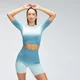 Velocity 速馳系列 女士無縫短版上衣 - 海洋藍
