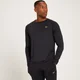 MP Training 樸質系列 線性圖樣男士長袖 T 恤 - 黑