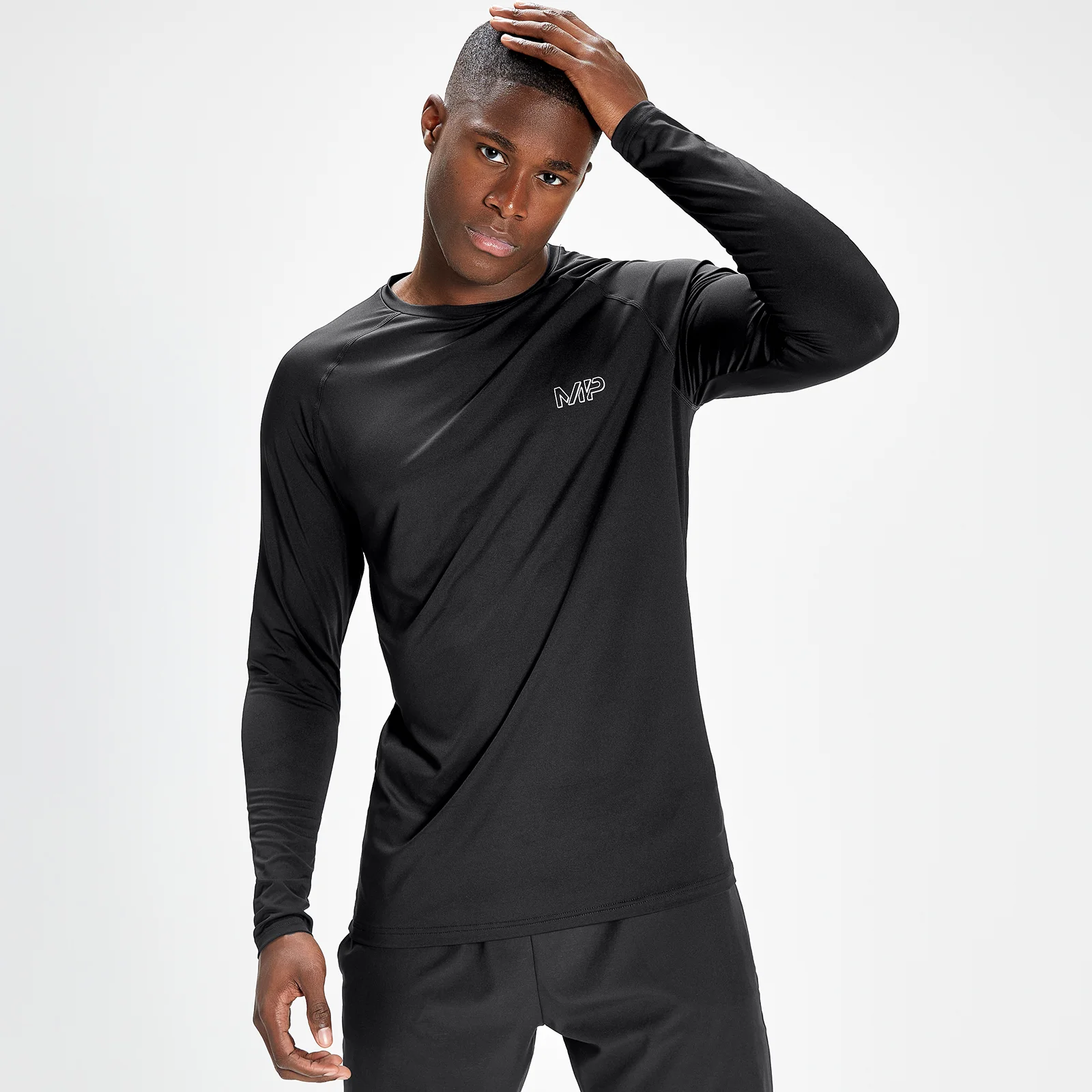 MP Graphic Training 系列 無限符號男士長袖 T 恤 - 黑 - XXS 圖片 1