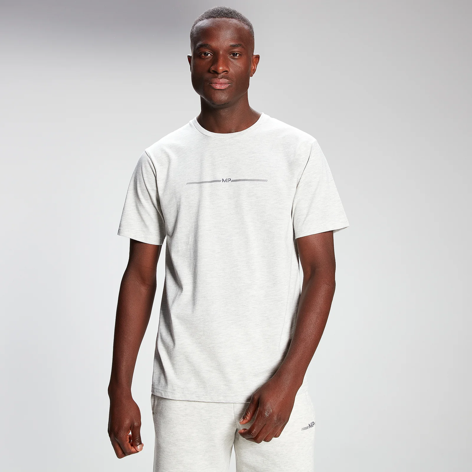 MP Men's Mini Mark Graphic Short Sleeve T-Shirt - Light Grey Marl - XXS 圖片 1