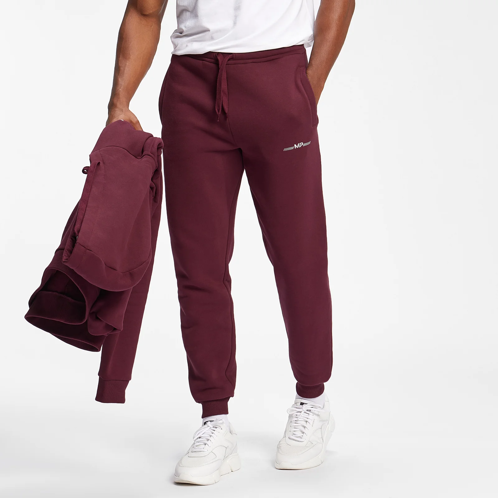 MP Men's Mini Mark Graphic Joggers - Merlot - XXS 圖片 1