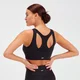 女士雕塑雷射切割運動內衣 - 黑色