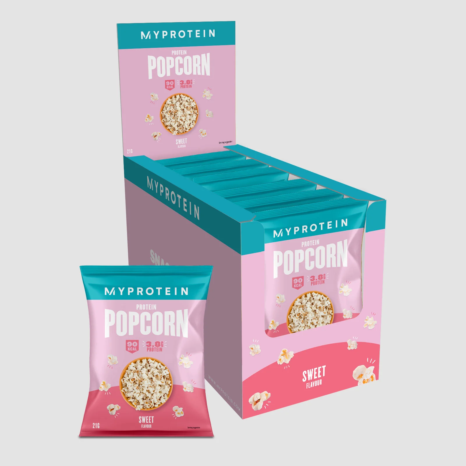 高蛋白爆米花 - 6 x 21g - 甜味 圖片 1