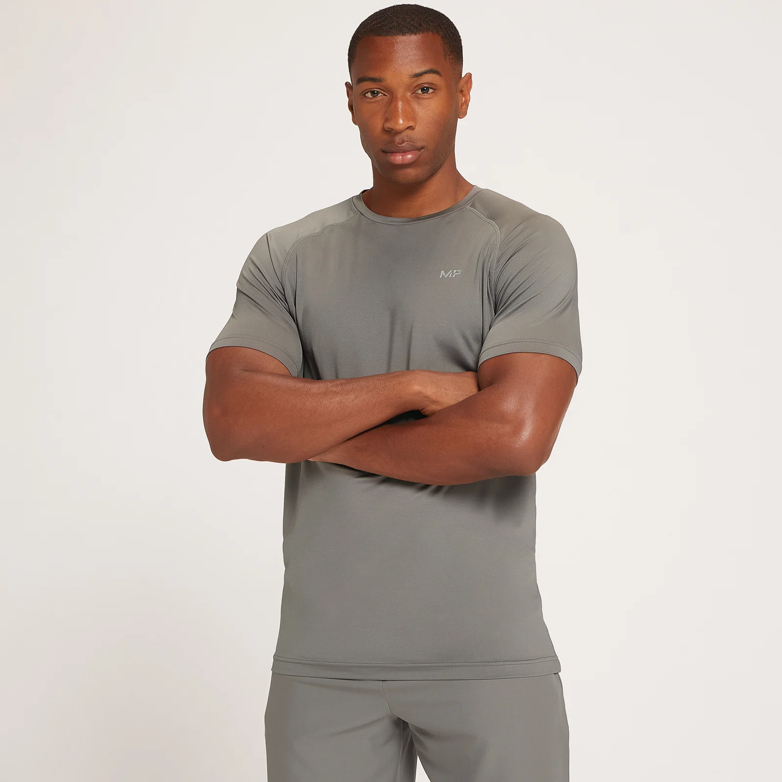 Repeat MP Graphic 重複 MP 圖樣系列 男士訓練短袖 T 恤 - 碳灰 - XXS 圖片 1