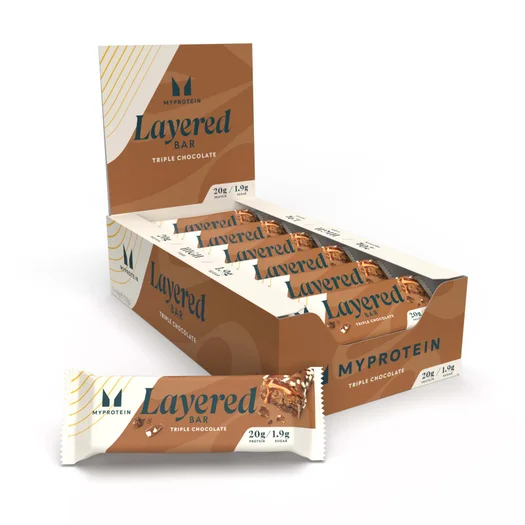 六層夾心高蛋白棒 - 多種繽紛口味 - 12 x 60g - 新版三层巧克力糖