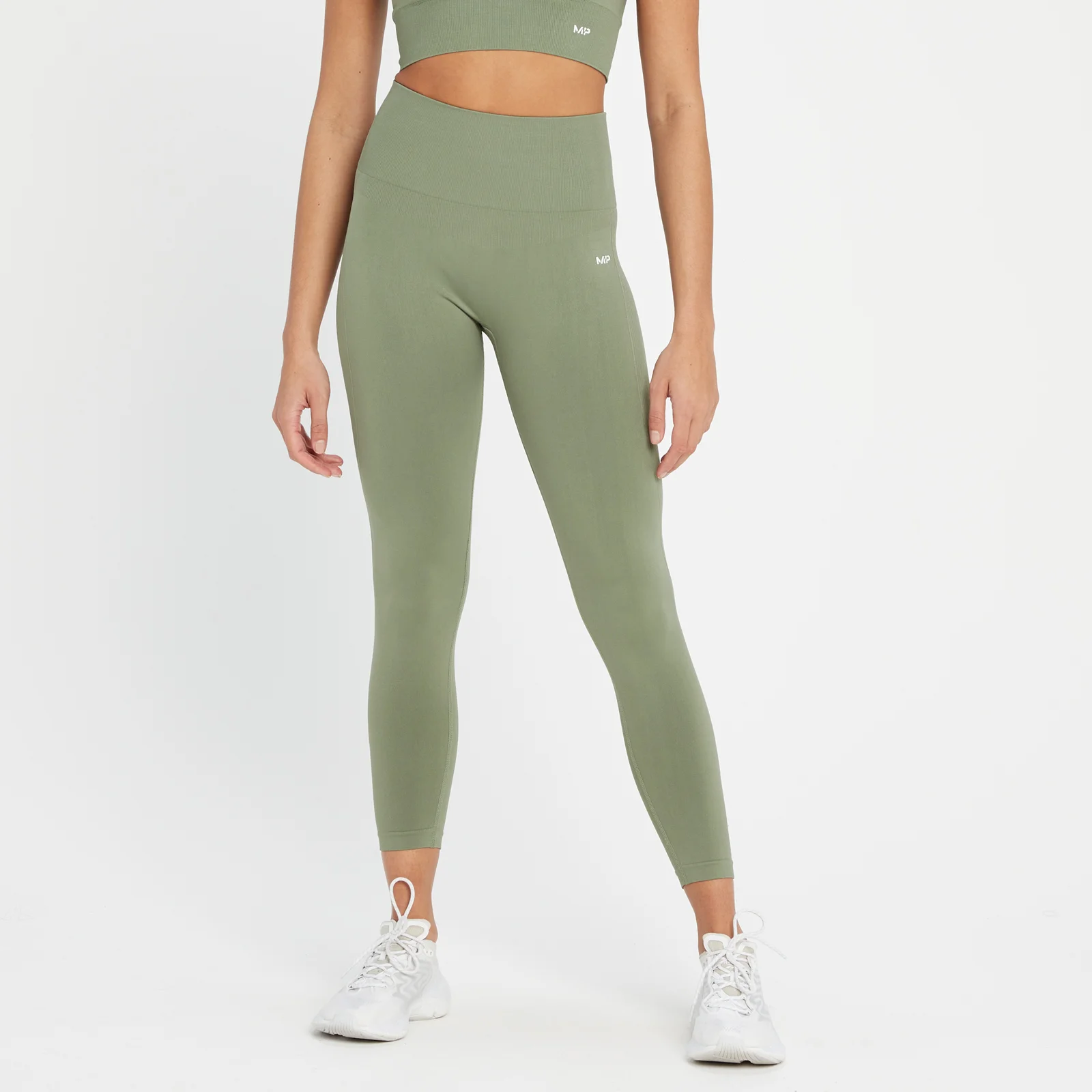 Shape Seamless 無縫系列 女士九分緊身褲 - 水洗翠綠 - L 圖片 1