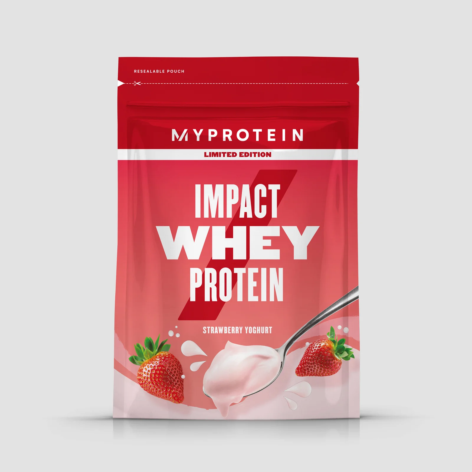 草莓乳酸口味 Impact 乳清蛋白粉 - 1kg - 草莓乳酸口味 圖片 1