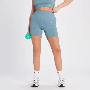 Tempo 節奏系列 女士羅紋無縫短褲 - 石墨藍 - Size L