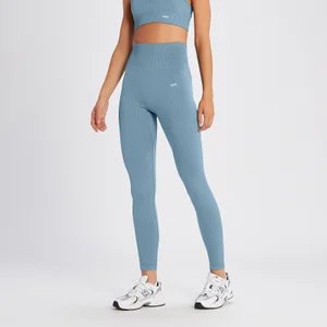 Tempo 節奏系列 女士羅紋無縫緊身褲 - 石墨藍 - Size XS