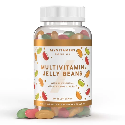 綜合維他命軟糖 - 90个软糖 - Apple, Orange & Raspberry (Jelly Beans)