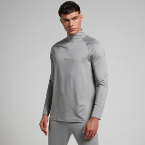 Training 樸質系列 男士 ¼ 拉鍊上衣 - 暴風灰 - Size XS