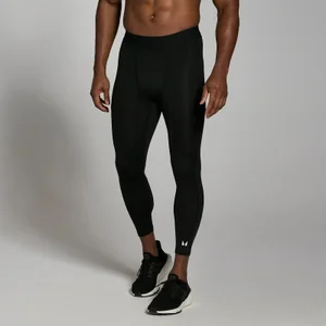 Training 樸質系列 男士七分緊身褲 - 黑 - Size XS