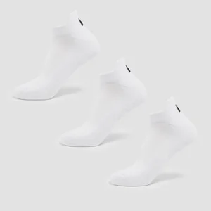 中性訓練襪(3 件裝)- 白 - Size UK 2-5