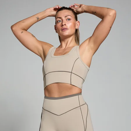 Tempo 節奏系列 女士對比紋理運動內衣 - 喀什米爾