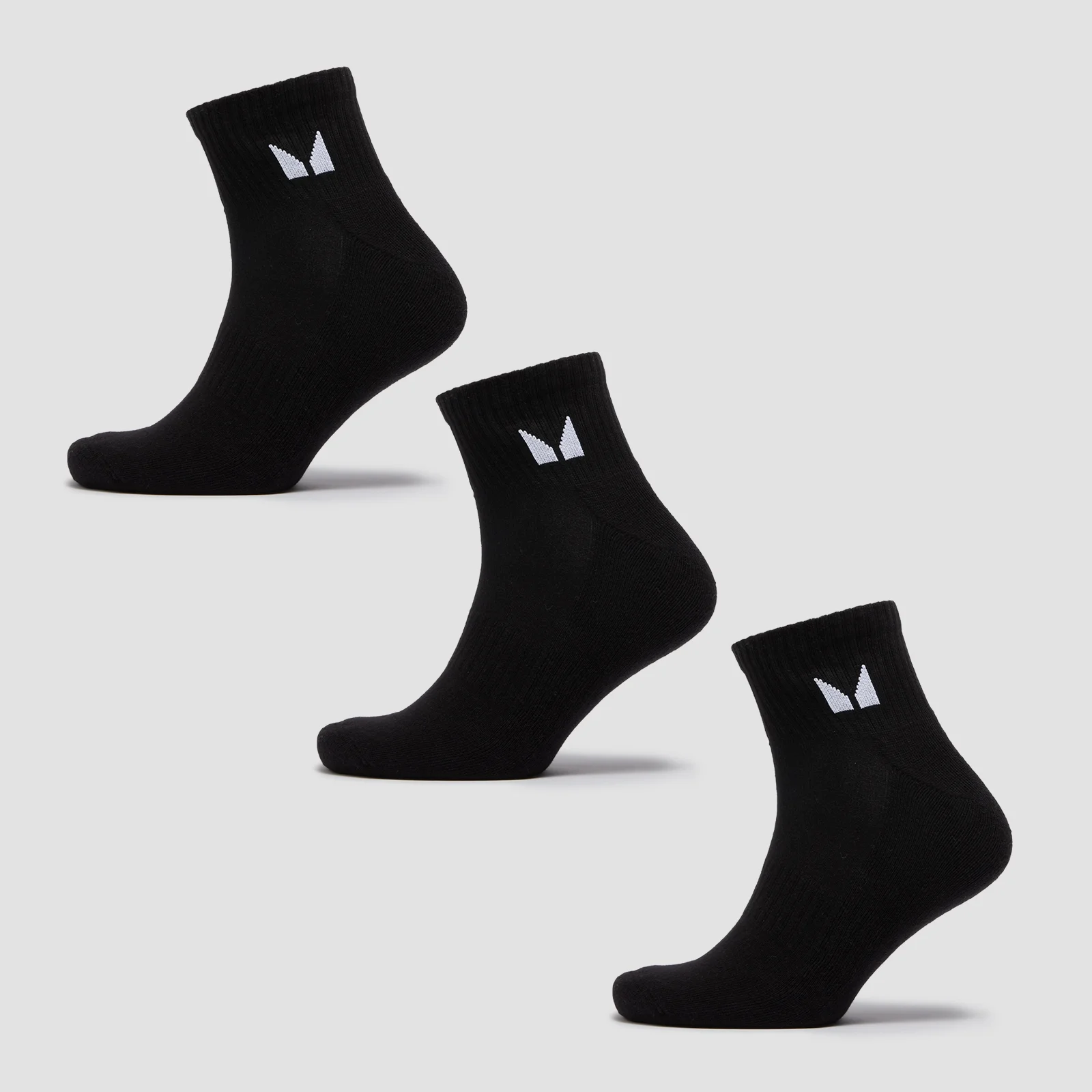 MP Unisex Ankle Socks (3 Pack) - Black - UK 6-8 圖片 1