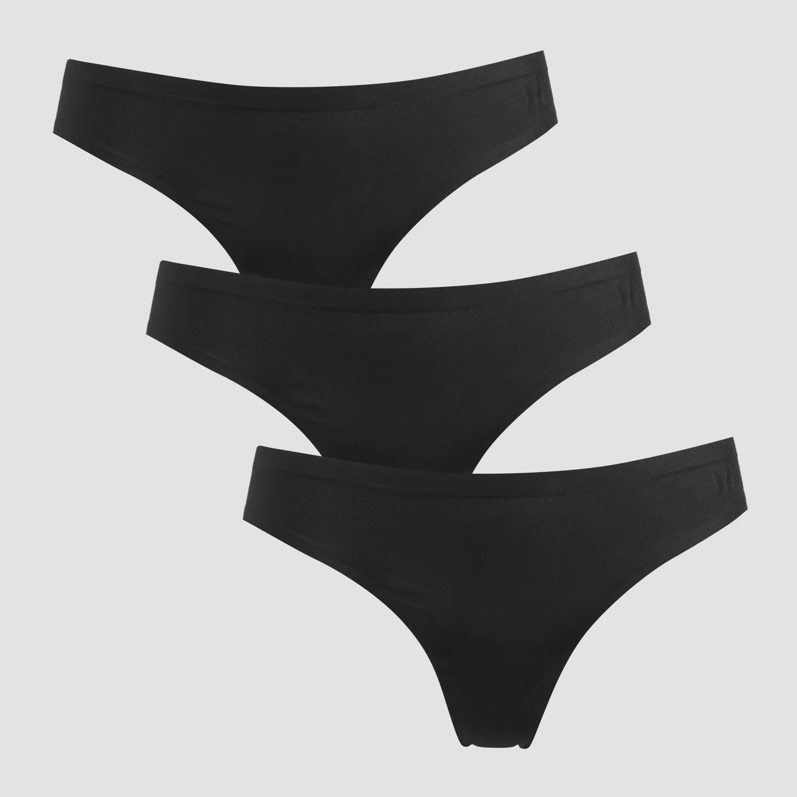 MP Women's Mid Rise No VPL Thong (3 Pack) - Black - L 圖片 1