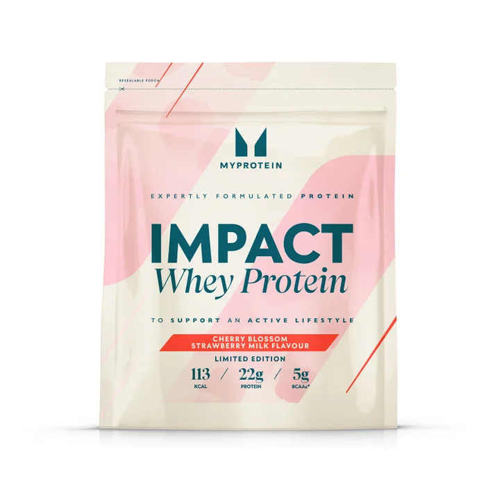 櫻花季限定 草莓牛奶口味 Impact 乳清蛋白粉