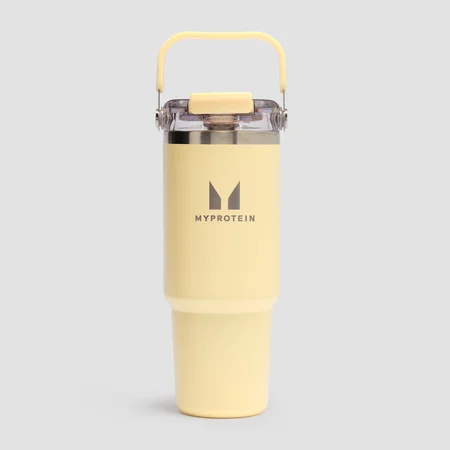 Myprotein 再生金屬提把吸管水壺 900ml - 奶油色